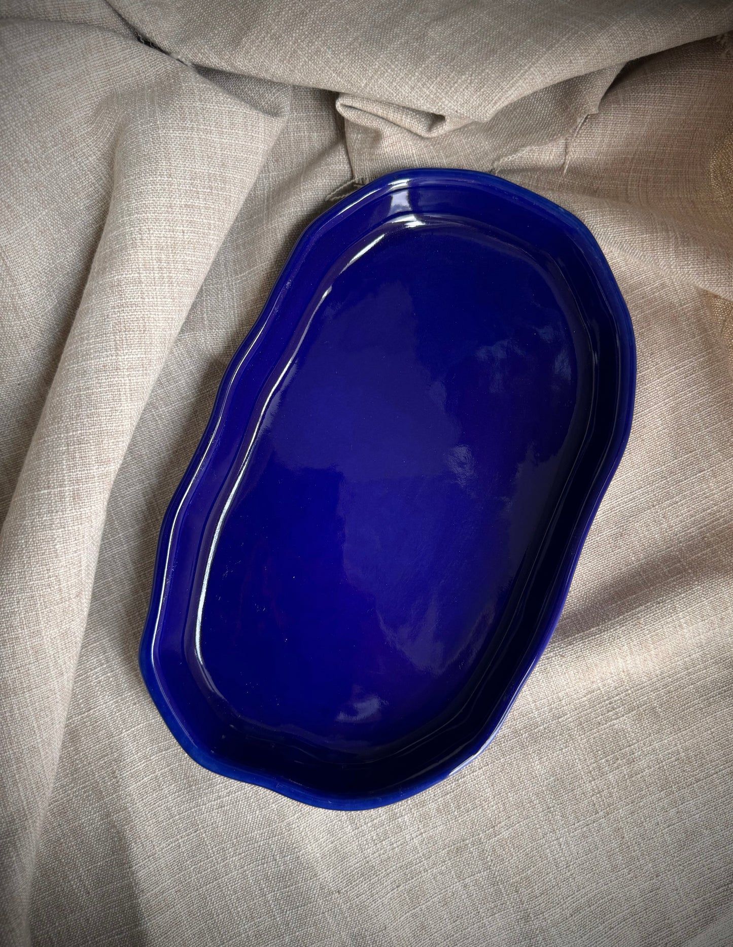 Cobalt Irregular Platter