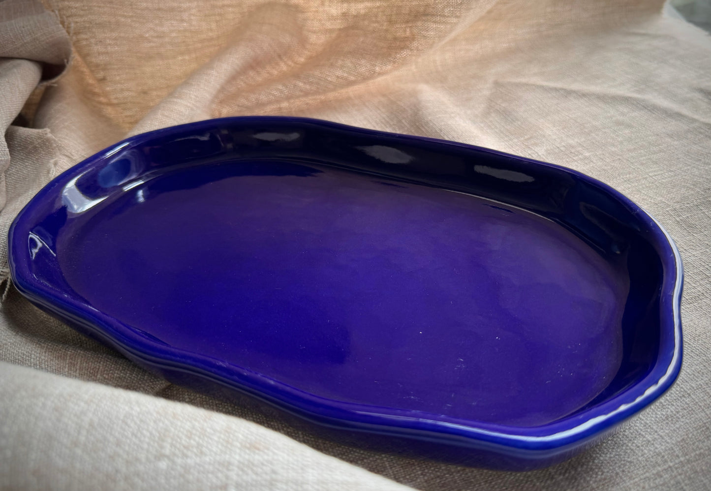 Cobalt Irregular Platter